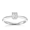 Thumbnail Image 0 of 18ct White Gold 0.40ct Emerald Cut Solitaire Ring