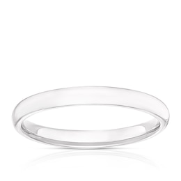 18ct White Gold 2mm Extra Heavy Court Ring