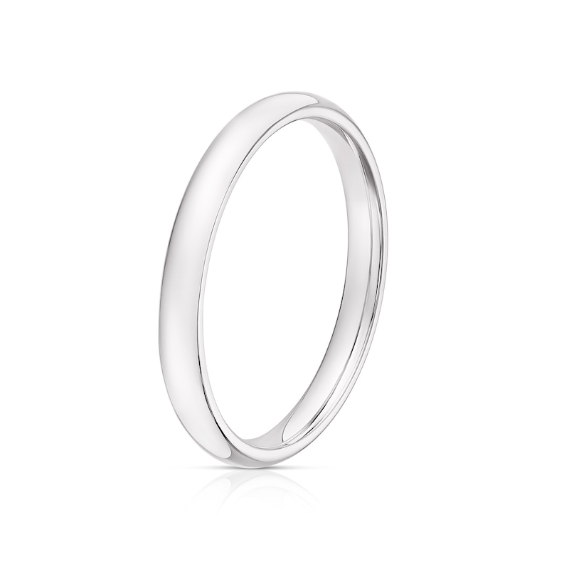 Main Image 2 of 18ct White Gold 2mm Extra Heavy Court Ring