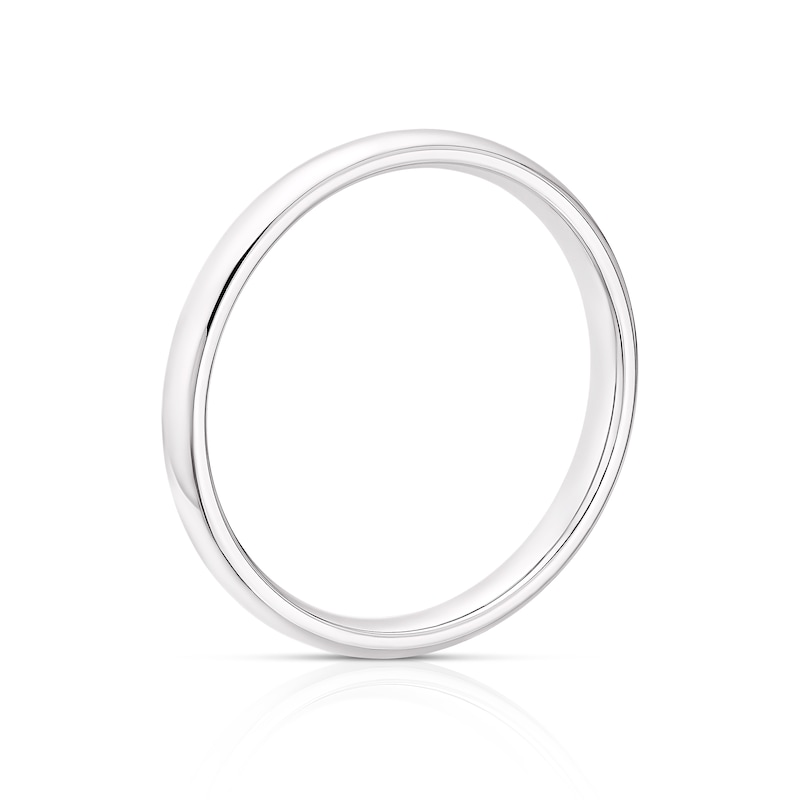 18ct White Gold 2mm Extra Heavy Court Ring