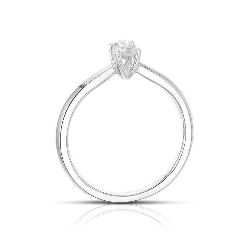 Main Image 3 of 18ct White Gold 0.40ct Diamond Marquise Cut Solitaire Ring
