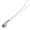 Thumbnail Image 1 of 9ct Yellow Gold Diamond and Emerald Pendant