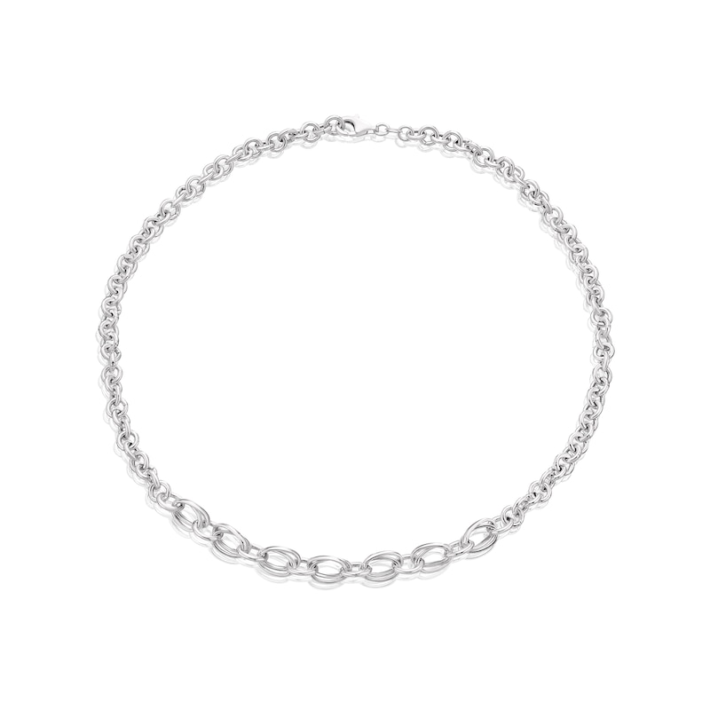 Main Image 2 of Sterling Silver Multilink Belcher Chain Necklace