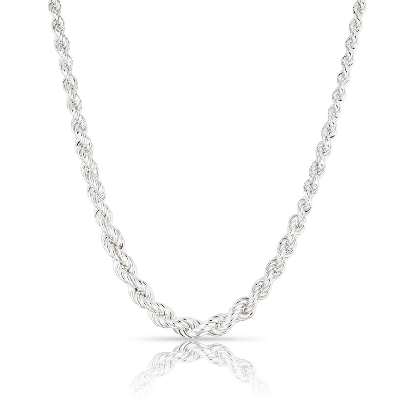 Sterling Silver 18 Inch Rope Chain Necklace