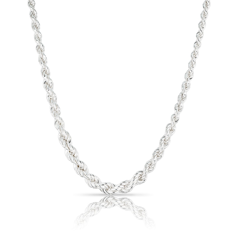 Main Image 1 of Sterling Silver 18 Inch Rope Chain Necklace