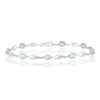 Thumbnail Image 1 of Sterling Silver Blue Topaz & 0.06ct Diamond Bracelet