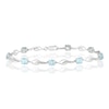 Thumbnail Image 0 of Sterling Silver Blue Topaz & 0.06ct Diamond Bracelet