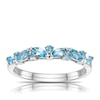 Thumbnail Image 0 of 9ct White Gold Blue Topaz Marquise Cut Eternity Ring
