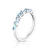 Thumbnail Image 1 of 9ct White Gold Blue Topaz Marquise Cut Eternity Ring