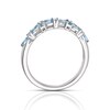 Thumbnail Image 2 of 9ct White Gold Blue Topaz Marquise Cut Eternity Ring