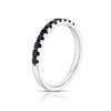 Thumbnail Image 2 of Sterling Silver Black Sapphire Eternity Ring