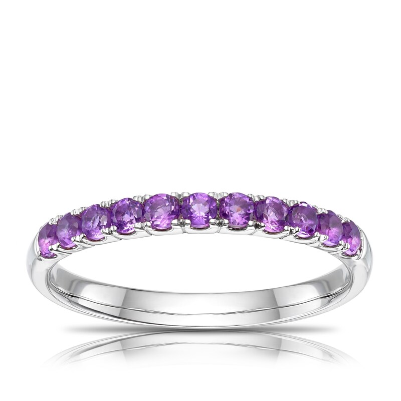 Sterling Silver Purple Amethyst Eternity Ring