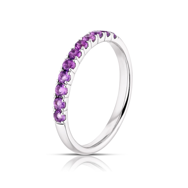 Sterling Silver Purple Amethyst Eternity Ring