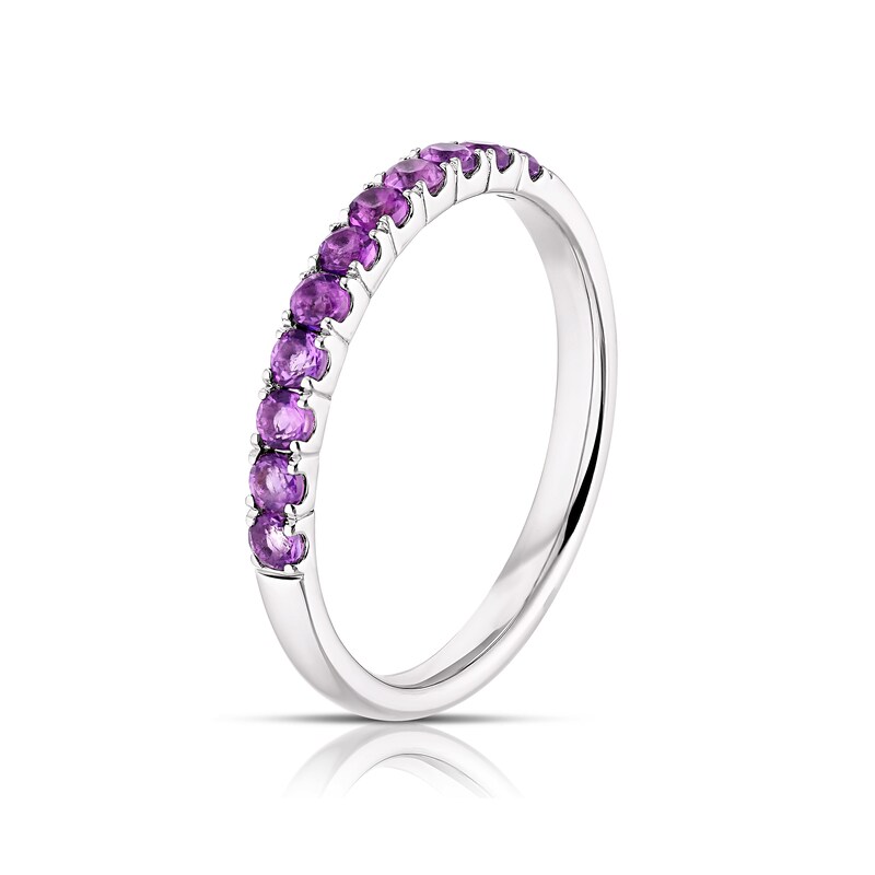 Sterling Silver Purple Amethyst Eternity Ring