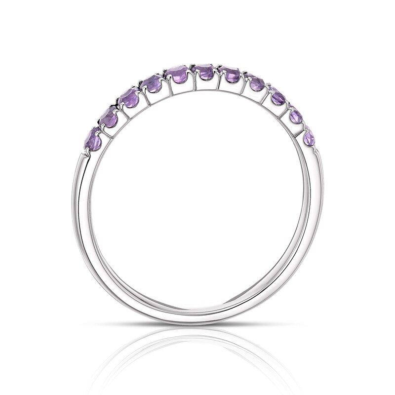 Sterling Silver Purple Amethyst Eternity Ring