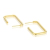 Thumbnail Image 2 of 9ct Yellow Gold Rectangle Hoop Earrings