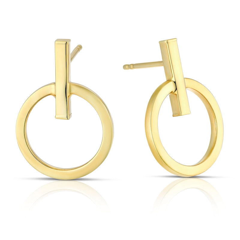 Main Image 1 of 9ct Yellow Gold Large Open Circle Stud Earrings