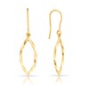 Thumbnail Image 0 of 9ct Yellow Gold Open Marquise Shaped Drop Earrings