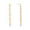 Thumbnail Image 0 of 9ct Yellow Gold & Pearl Paper Link Earrings