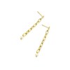 Thumbnail Image 1 of 9ct Yellow Gold & Pearl Paper Link Earrings