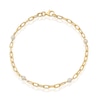Thumbnail Image 0 of 9ct Yellow Gold & Pearl Paper Link Bracelet