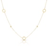 Thumbnail Image 0 of 9ct Yellow Gold Open Circle 18 Inch Rolo Chain Necklace