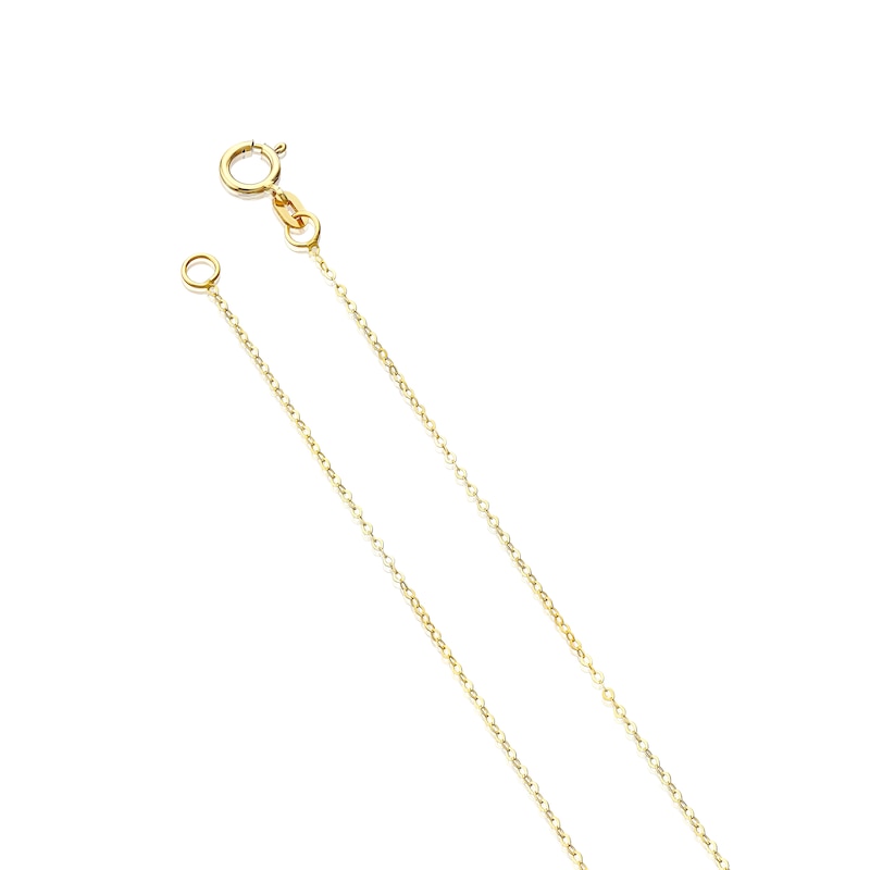 9ct Yellow Gold Open Circle 18 Inch Rolo Chain Necklace