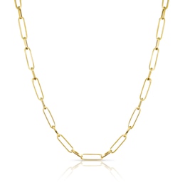 9ct Yellow Gold Paper Link Chain Necklace