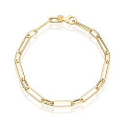 9ct Yellow Gold Paper Link Chain Bracelet
