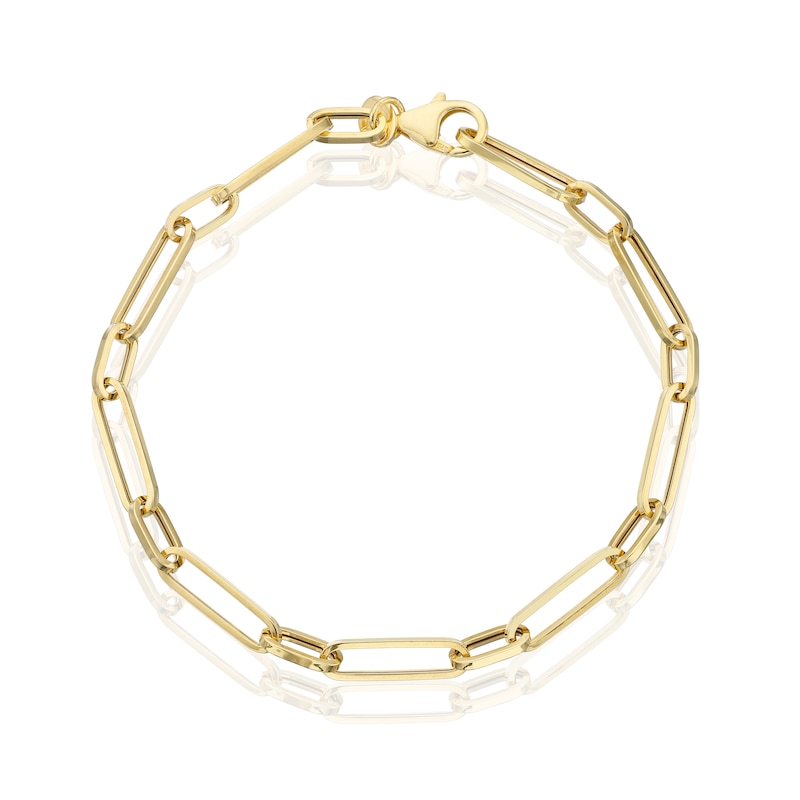 Main Image 1 of 9ct Yellow Gold Paper Link Chain Bracelet