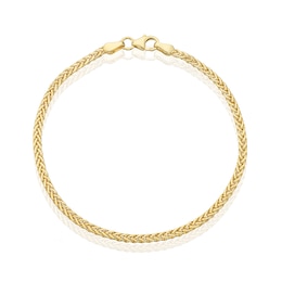 9ct Yellow Gold Plait Chain Bracelet