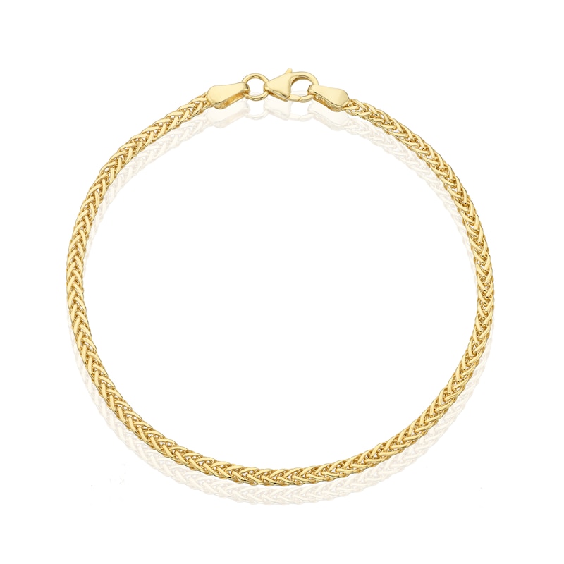 Main Image 1 of 9ct Yellow Gold Plait Chain Bracelet