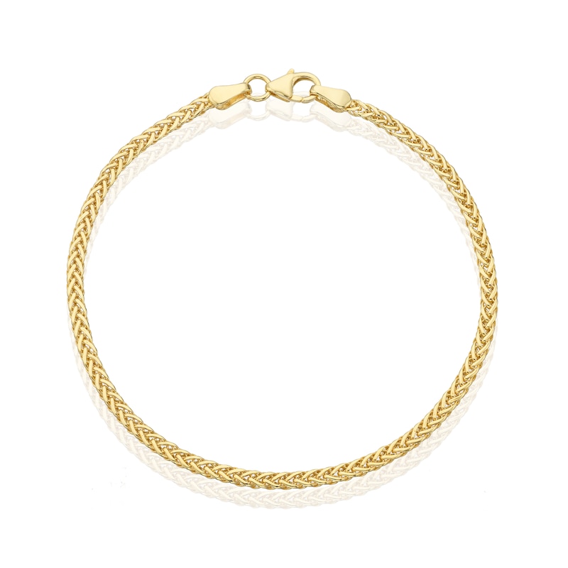 9ct Yellow Gold Plait Chain Bracelet