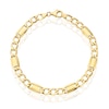 Thumbnail Image 0 of 9ct Yellow Gold Link Station Curb Chain Bracelet