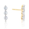 Thumbnail Image 1 of 9ct Yellow Gold & Cubic Zirconia 3-Stone Bar Stud Earrings