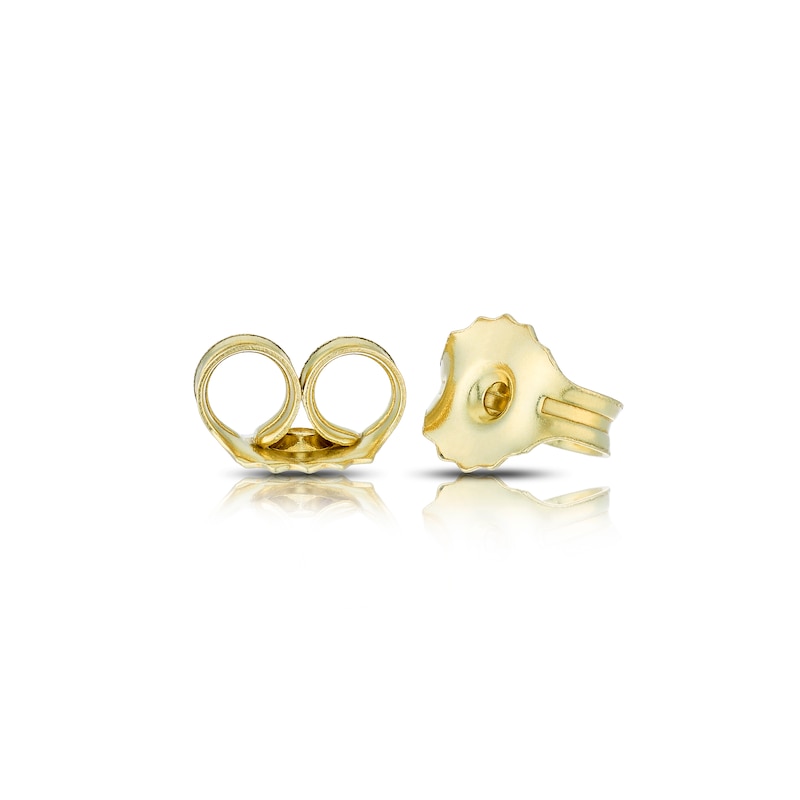Main Image 2 of 9ct Yellow Gold & Cubic Zirconia 3-Stone Bar Stud Earrings