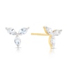 Thumbnail Image 0 of 9ct Yellow Gold & Cubic Zirconia Flower Stud Earrings