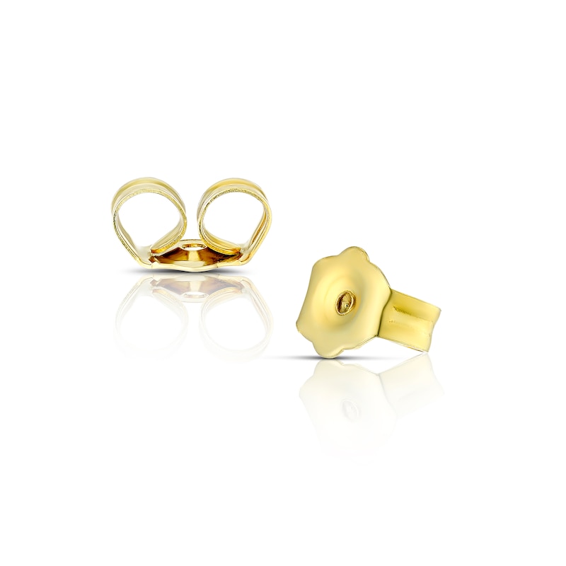 Main Image 2 of 9ct Yellow Gold & Cubic Zirconia Flower Stud Earrings