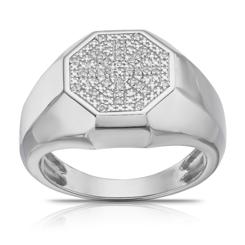 Diamond Cluster Hexagon Ring