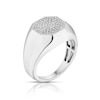 Thumbnail Image 1 of Men's Sterling Silver 0.05ct Diamond Cluster Hexagon Ring
