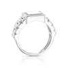 Thumbnail Image 3 of Men's Sterling Silver 0.05ct Diamond Square Signet Ring