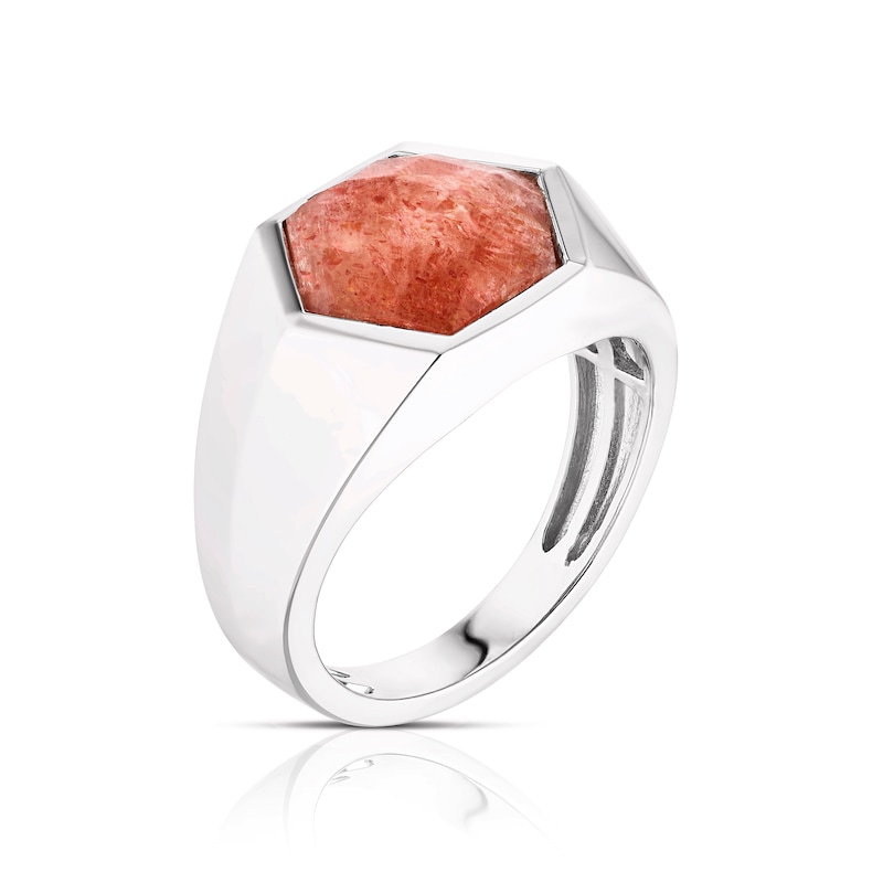 Main Image 2 of Men's Sterling Silver & Sunstone Ring