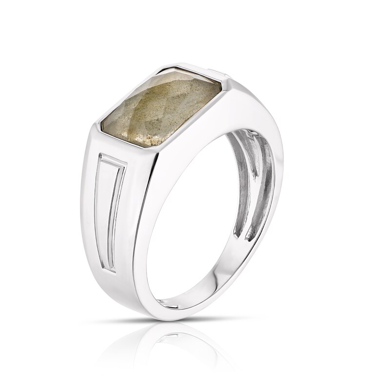 Men's Sterling Silver & Labradorite Ring
