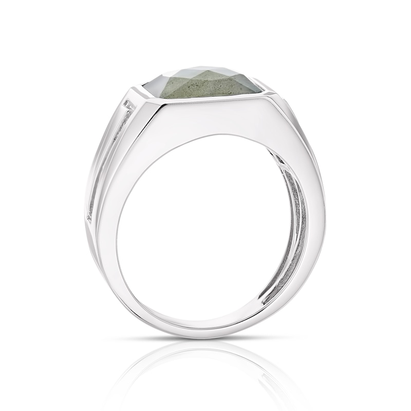 Men's Sterling Silver & Labradorite Ring