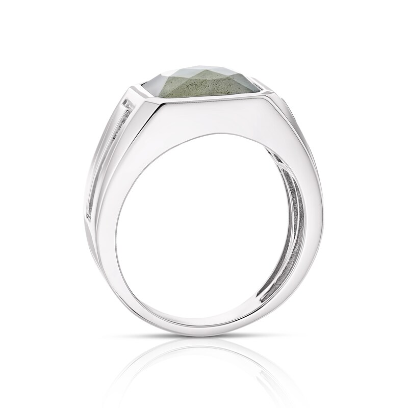 Men's Sterling Silver & Labradorite Ring