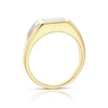 Thumbnail Image 3 of Men's Sterling Silver & 18ct Gold Plated Vermeil Onyx Diamond Signet Ring