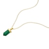 Thumbnail Image 1 of Men's Sterling Silver & 18ct Gold Plated Vermeil Malachite Pendant