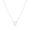 Thumbnail Image 1 of Sterling Silver Heart Station Chain Necklace