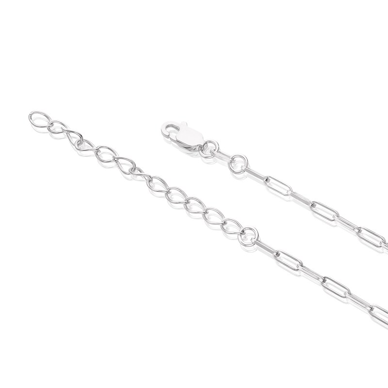 Main Image 3 of Sterling Silver Heart Station Chain Necklace