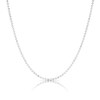 Thumbnail Image 1 of Sterling Silver 18" Faceted Beaded Dainty Chain Necklace